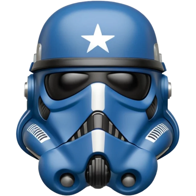 a blueberry wearing a black Star Wars Death Trooper helmet emoji