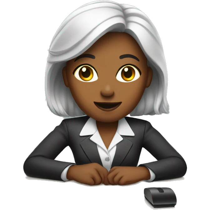 secretary at reception table emoji