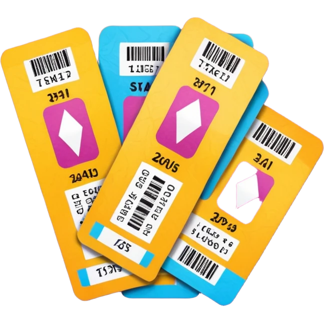 tickets of a Shakira concert emoji