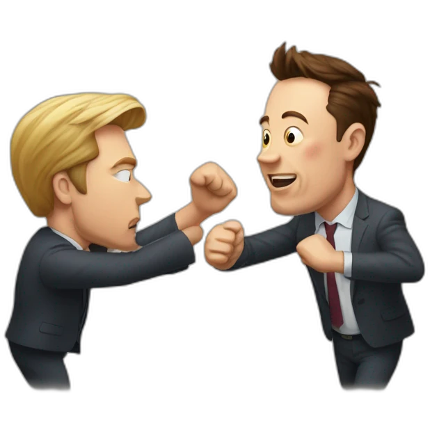 Elon musk punching mark zukkerburg emoji