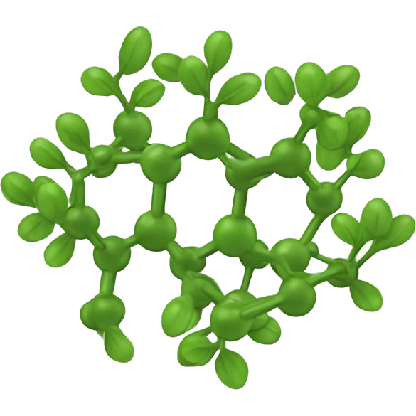 Molecule made of leaves emoji