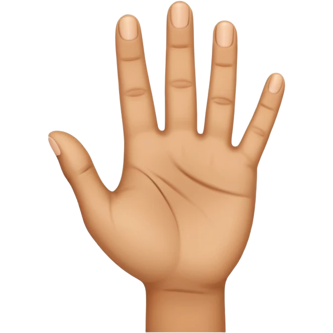 أريد اصبع السبابة موجه في اتجاه تجويف اليد emoji