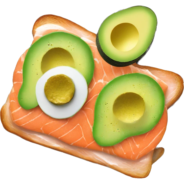 Salmon and avocado toast emoji