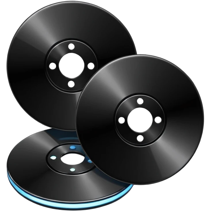 two black computer disk emoji