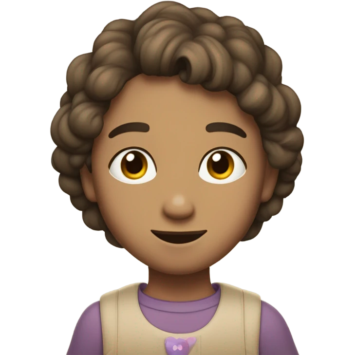 Mama, papá alto, hijo de 5 años, hija adolescente todos de piel blanca y cabellos castaño emoji