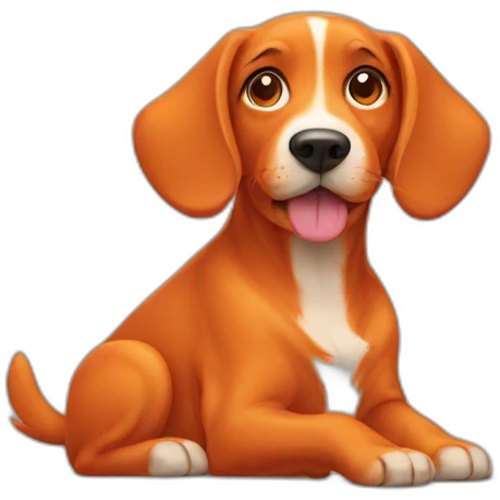An orange dog with floppy ears emoji