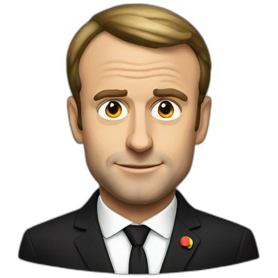 emmanuel macron noir emoji