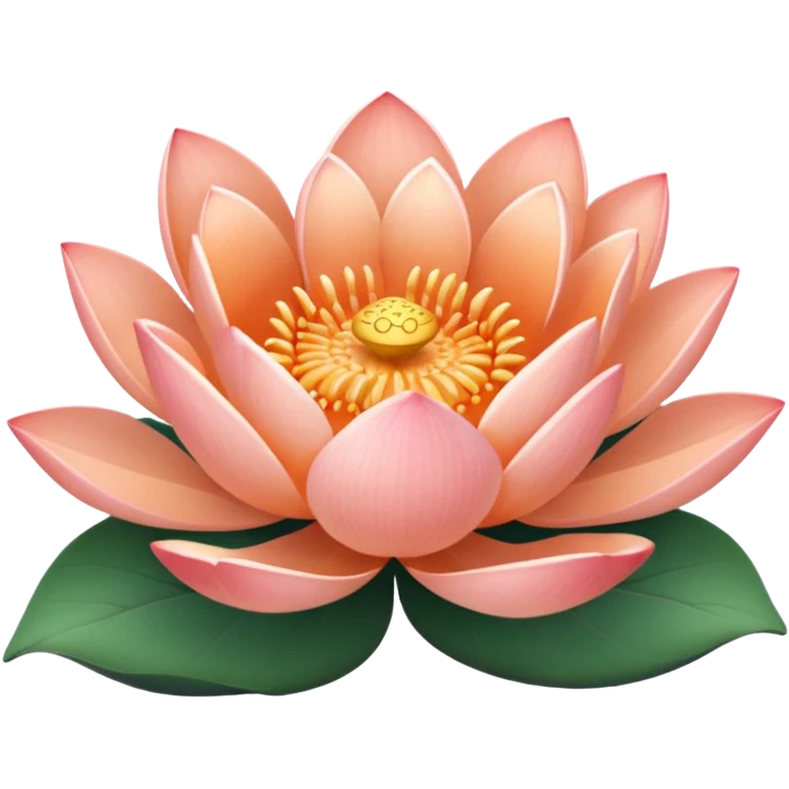Peach colored lotus flower emoji
