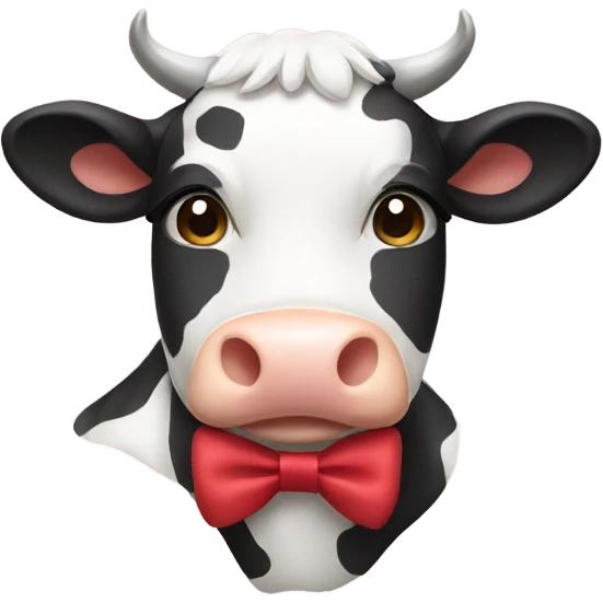 Cow wearing bow  emoji