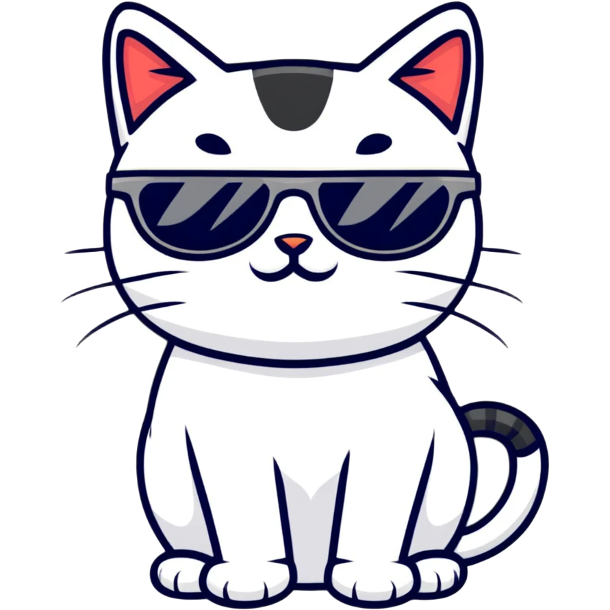 Cat with sunglasses emoji