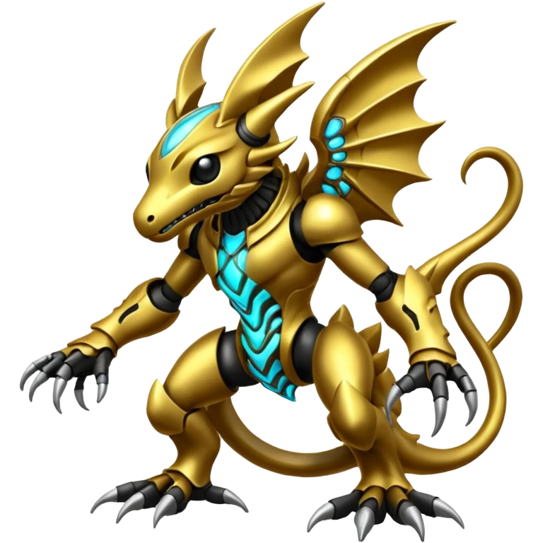 Modern Cyber Lombax-Fakémon-creature, full body emoji