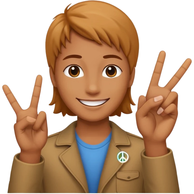 smile with peace sign emoji