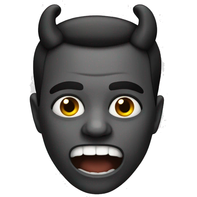 Un diabo con orejas negras emoji