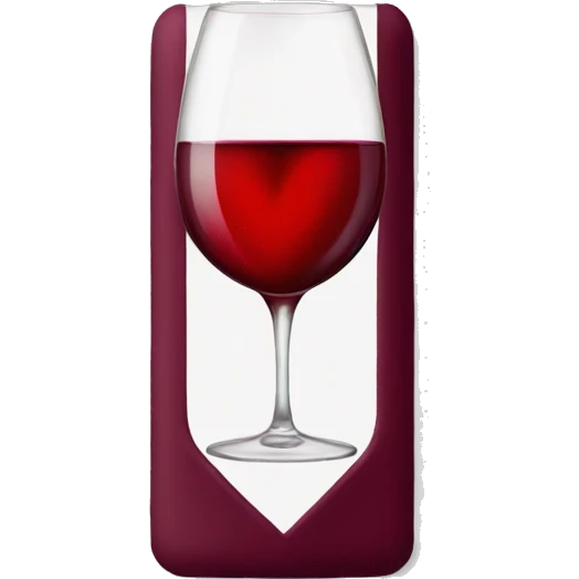 wine red heart emoji