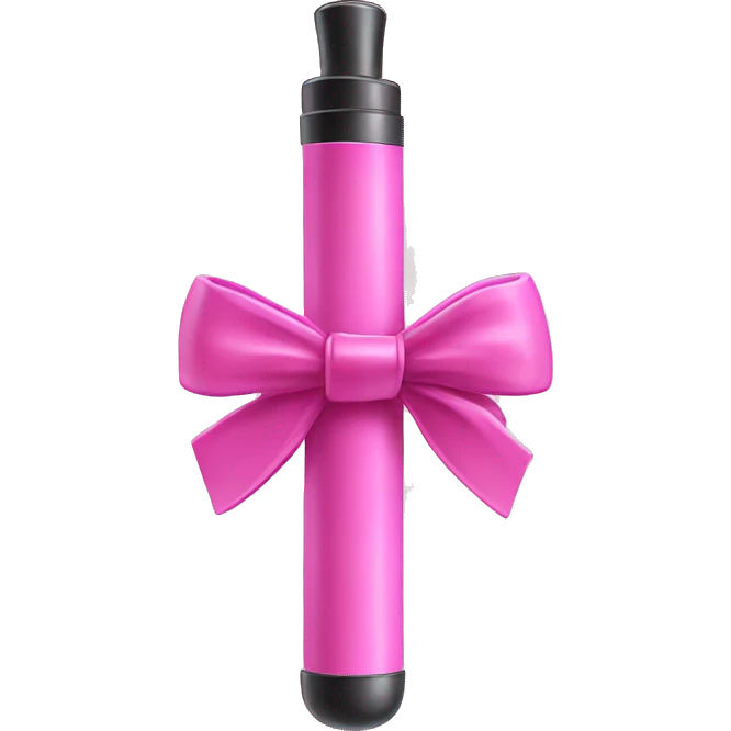pink vape with a pink bow  emoji