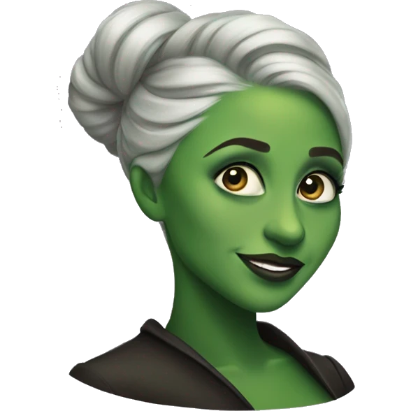 cynthia erivo, but as elphaba with green skin emoji