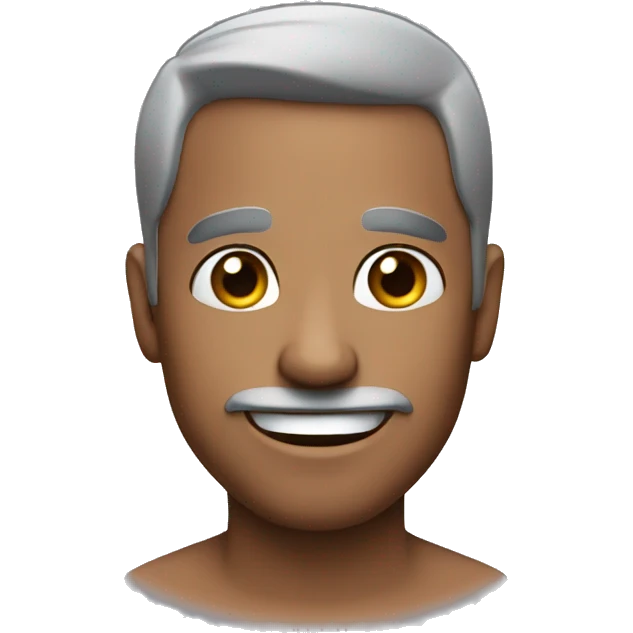 Blushing man emoji