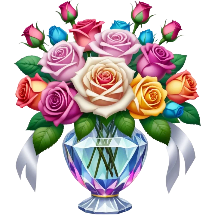 Bridal bouquet in crystal antique  vase emoji