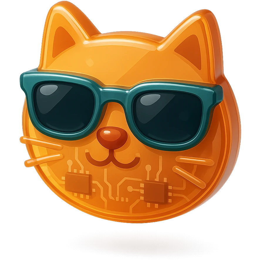 Cat wearing sunglasses emoji