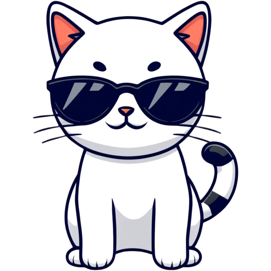 Cat with sunglasses emoji
