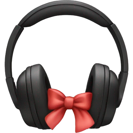 headphones with bow emoji