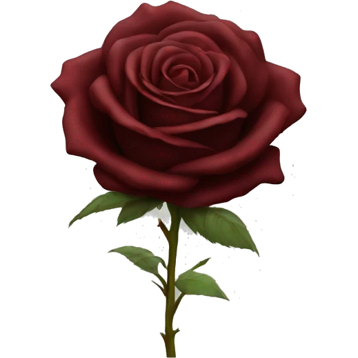 Realistic dark red rose  emoji