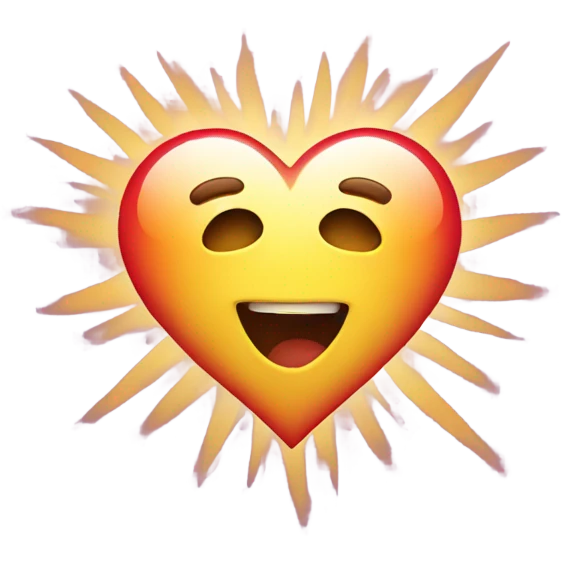 radiating heart emoji