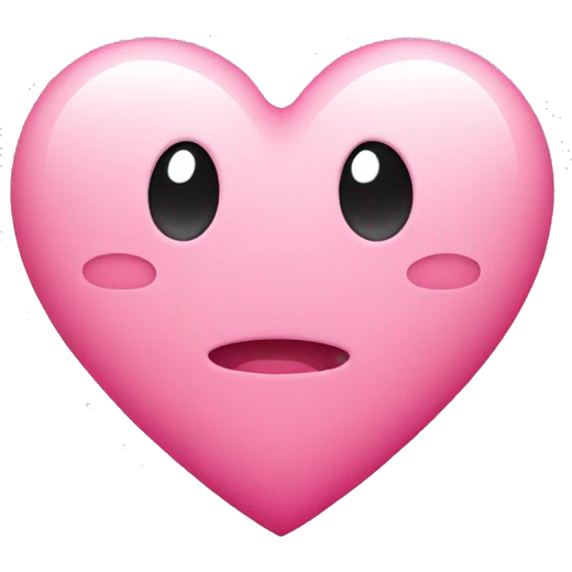 Cute pink heart emoji