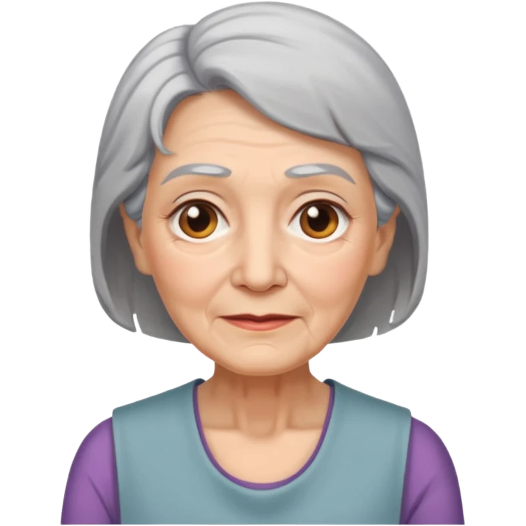 old lady sleeveless emoji