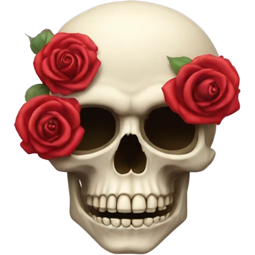 Roses skull minion emoji