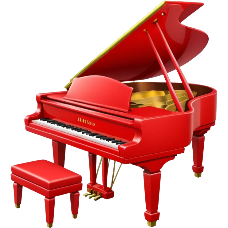 tiny red grand piano for emoji emoji