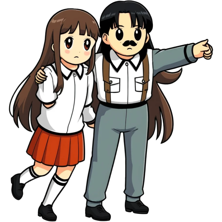 hitler with an anime girl emoji