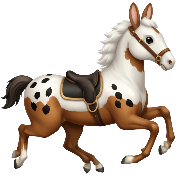 Rabbit riding galloping horse emoji