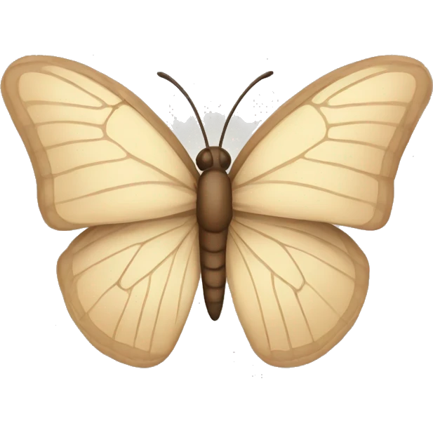 beige butterfly emoji