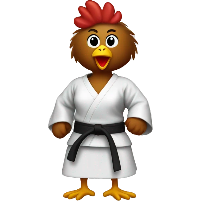 karate female chicken emoji