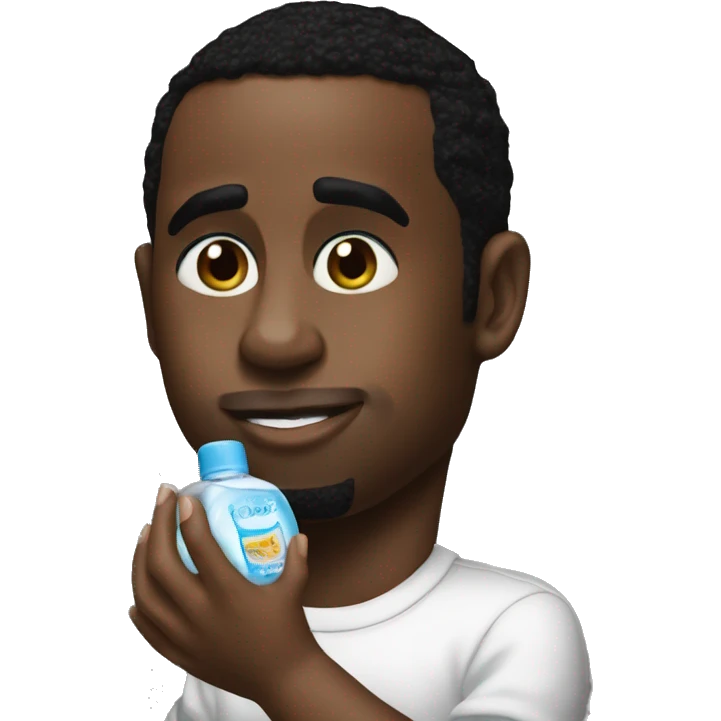 p diddy holding baby oil emoji