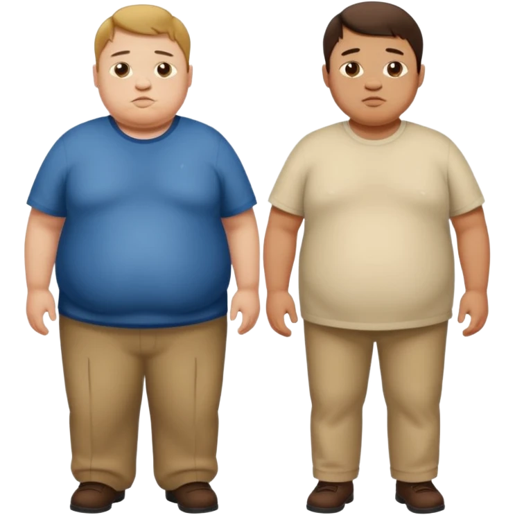 obease guy and a guy with down syndrome and cleph lip standing there emoji