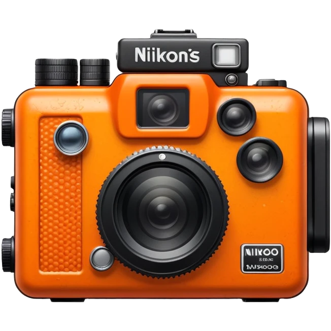 orange nikonos v camera emoji