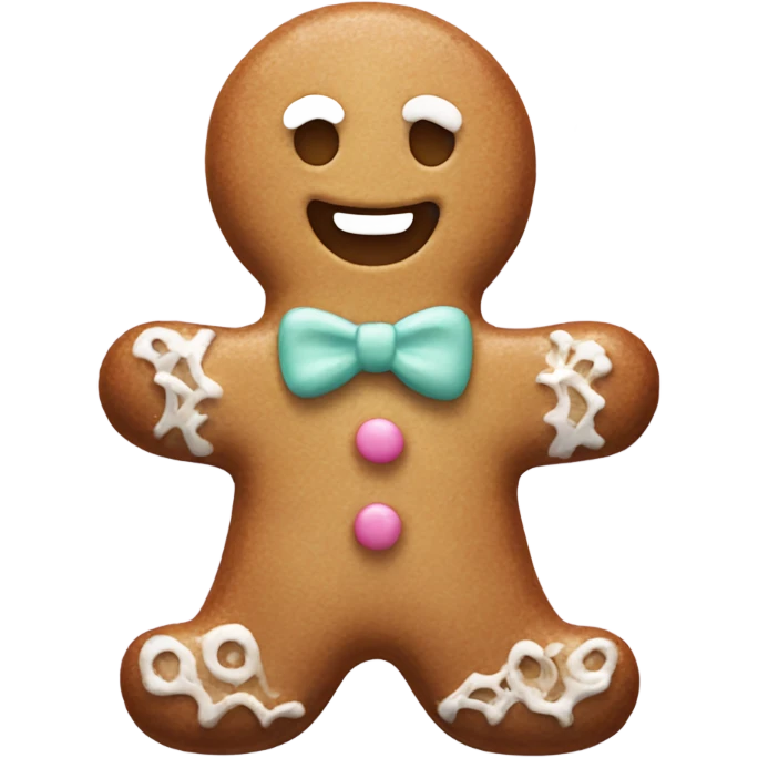 Pastel gingerbread man emoji