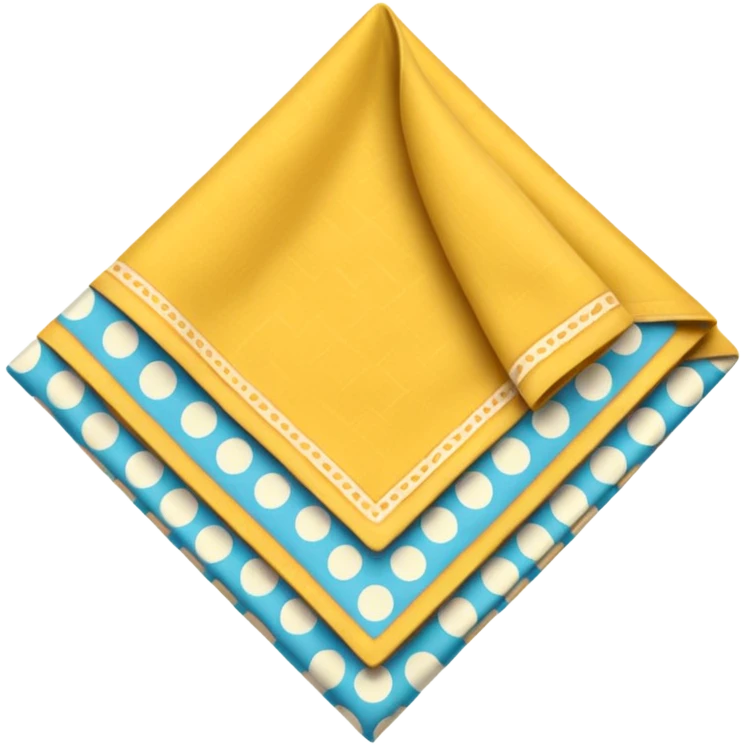 flapped patterned napkin emoji