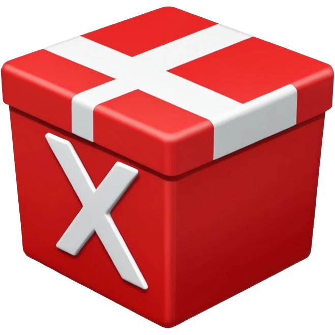 white x in red box 2D emoji
