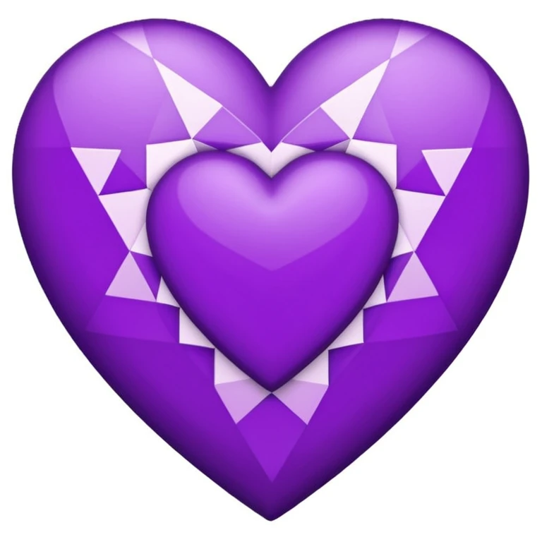 purple heart with a geometric tessellation emoji