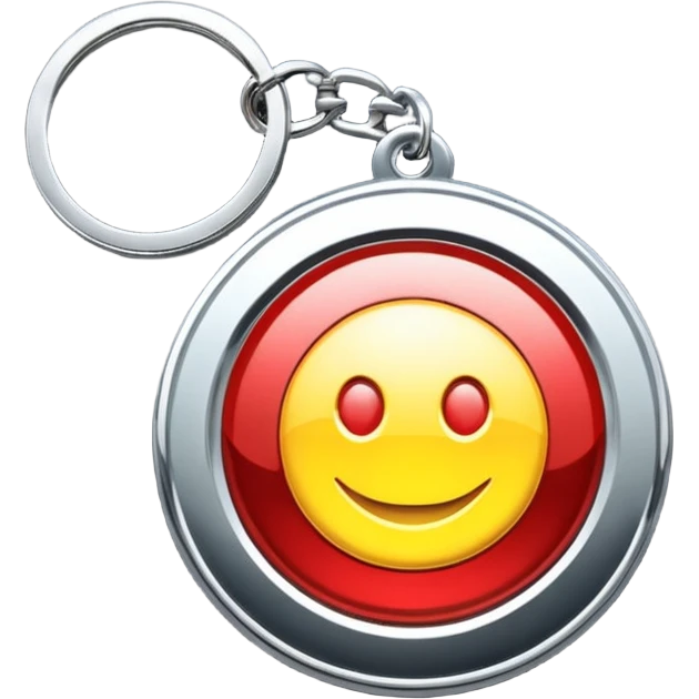 Car logo key chain – shiny metal car brand emblem.
 emoji