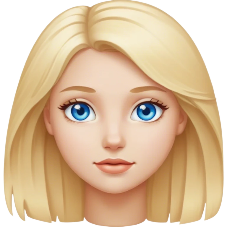 Beautiful girl with blond hair and blue eyes  emoji