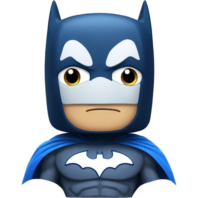 blue and white batman emoji