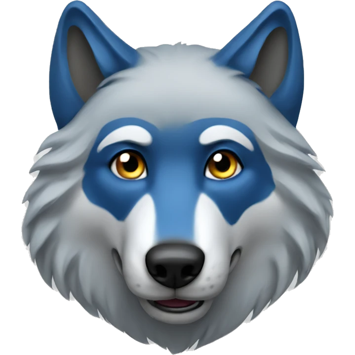 Blue wolf emoji