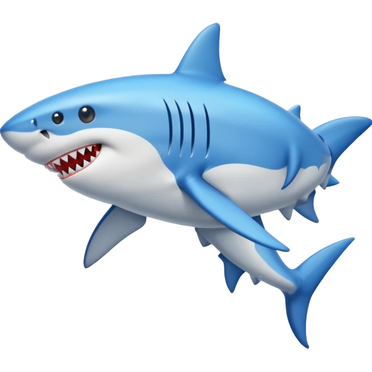 Shark with legs wearing blue shoes emoji