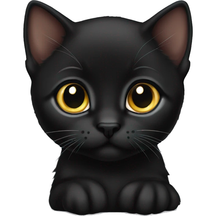 Black Bombay kitten  emoji