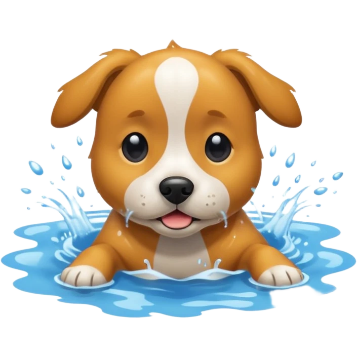 Dog swimming  emoji