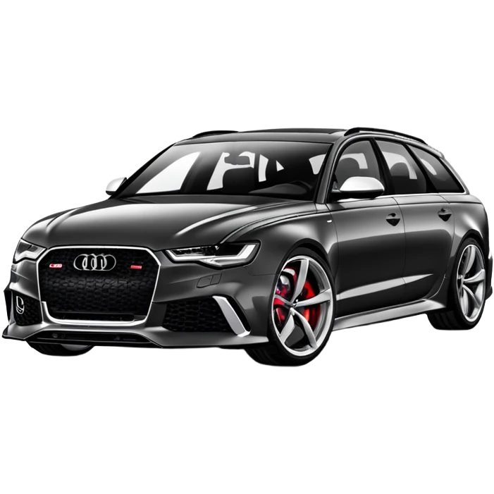 black audi rs6 emoji